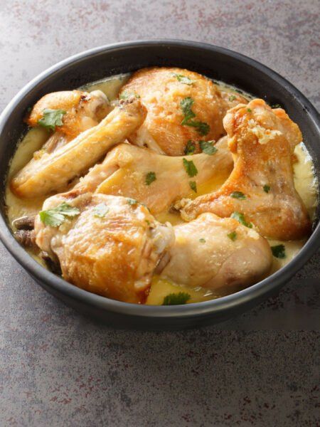 roasted basil chicken and onion soup​